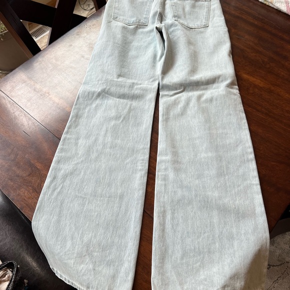 Kancan Distressed Light Wash Jeans- wide leg - Picture 2 of 5